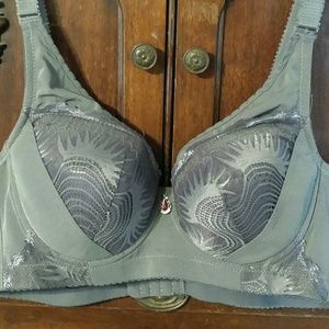 Women's blue lace bra